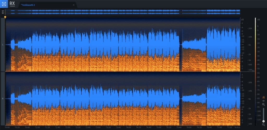 Valmis digitointi spektrogrammissa