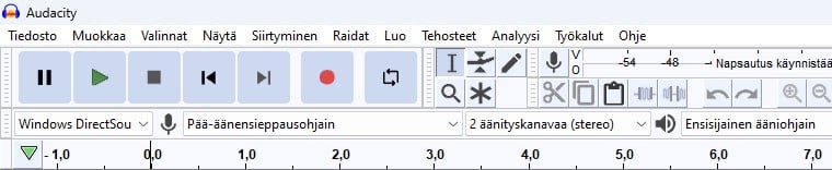 Kelanauhan tallennus Audacityllä